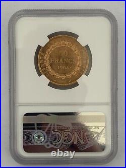 France 1904A 50 Francs Gold KM# 831 / F. 549/6 NGC Certified MS 62