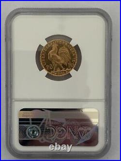 France 1905 20 Francs Gold KM# 847 / F. 534/10 NGC Certified MS 63