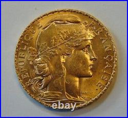 France 1914 Gold 20 Francs Coin