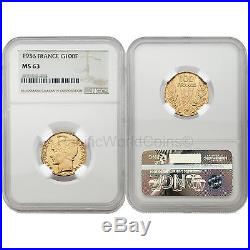 France 1936 100 Francs Gold NGC MS63
