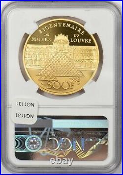 France 1993 500 Francs gold NGC Proof 69UC Mona Lisa. 0.999oz gold. 5000 minted