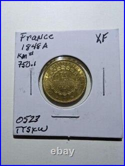 France 20 Franc 1848 Angel XF 5.81g Gold
