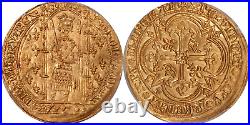 France Charles V (1364-1380) Gold Franc a Pied PCGS MS-63