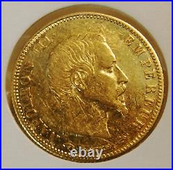 France French Napoleon III 5 Francs Gold 1859 A PARIS BEAUTIFULL Rare