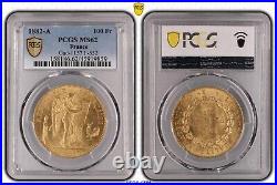 France, Gold 100 Francs 1882a Pcgs Ms 62, Rare8
