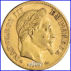 France Gold 10 Francs (. 0933 oz) Napoleon III Laureate Avg Circ- Random Date