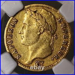 France Gold 20 Francs 1812 A Ngc Xf 40