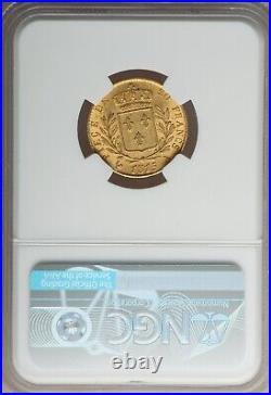 France, Gold 20 Francs 1815 A Paris Louis XVIII Ngc Ms 62, Rare7