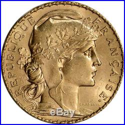 France Gold 20 Francs (. 1867 oz) Rooster BU Random Date