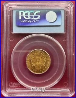 France, Gold 20 Francs 1869 Bb Napoleon III Pcgs Ms 63, Rare2