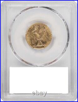 France, Gold 20 Francs 1907 Pcgs Ms 66+, Rare5