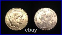 France Gold 20 Francs GEM BU 1914 Rooster-WORLD WAR ONE BEGINS-A CLASSIC COIN