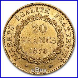 France Gold 20 Francs Lucky Angel AU SKU #44141