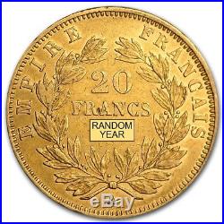 France Gold 20 Francs Napoleon III Avg Circ SKU #161220