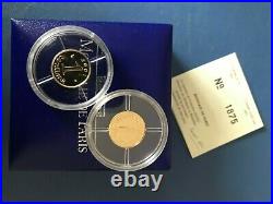 France Gold Coin Centime Bu Monnaie De Paris 2001