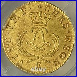 France Gold Louis D'or 1723-e Pcgs Au53
