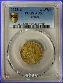 France Gold Louis D'or 1723-e Pcgs Au53