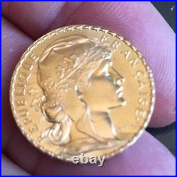 France, Marianne, 20 Francs, 1914, Gold Coin