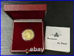 France Mint de Paris 10 Francs Gold Roland Garros 1988 With Boxset