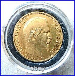 France Napoléon Bonaparte III Gold 20 Francs 1857 KM781.1