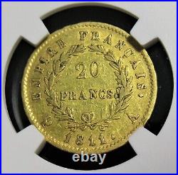France Napoleon gold 20 Francs 1811-A XF45 NGC