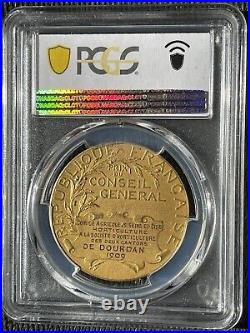 G052 FRANCE. Seine-et-Oise Agricultural Show Gold Award Medal, 1909. Paris Mint
