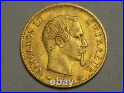 GOLD 1859-A France 10 Francs KM#784.3 AU SN2792