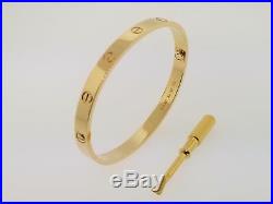 Genuine Cartier Love Bracelet 18k Yellow Gold Size 19 Ref B6035517 New 2018 B+P