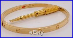 Genuine Cartier (Skinny) Love Bracelet 18k Yellow Gold Size 17 Ref B6047517