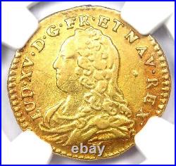 Gold 1731 France Louis XV Half Louis d'Or 1/2L'OR Coin Certified NGC XF Detail
