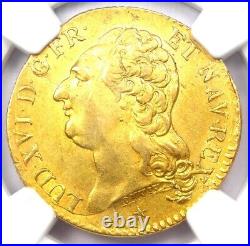 Gold 1785 France Louis XVI Louis d'Or 1L'OR Coin Certified NGC AU Details