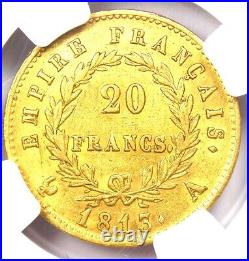 Gold 1813 France Gold Napoleon 20 Francs Coin G20F Certified NGC AU55