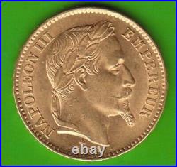 Gold France 20 Francs 1868 BB Napoléon III Good nswleipzig