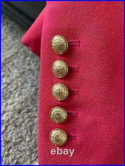 Gorgeous Balmain Gold Button Grain de Poudre Blazer
