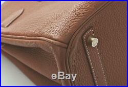 HERMES 30 BIRKIN Gold Togo Gold Hardware BOX Handbag Bag Satchel AUTHENTIC