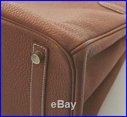 HERMES 30 BIRKIN Gold Togo Gold Hardware BOX Handbag Bag Satchel AUTHENTIC