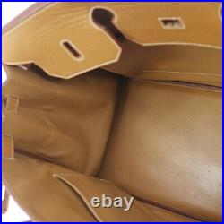 HERMES BIRKIN 40 Hand Bag Gold Ardennes Vintage GHW oX 1994 A53983