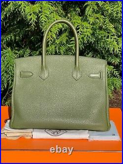 HERMES BIRKIN Bag 30cm TOGO Leather CANOPEE Perfect Green Army Olive Vert GHW