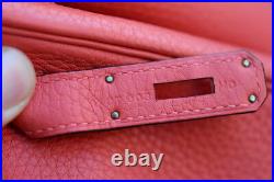HERMES Birkin 30cm rouge red gold hardware leather bag purse togo clemence coeur