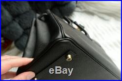 HERMES Birkin BLACK 30cm EPSOM gold 30 togo bag purse 2016 handbag