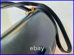 HERMES DOLLY Shoulder Bag Navy Box Calf Gold Hardware Authentic HERMES