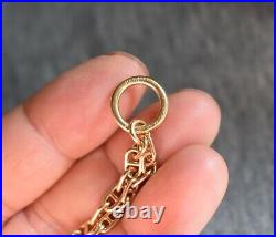 HERMES Farandole Solid 18K Yellow Gold Chaîne d'Ancre Double Link Bracelet