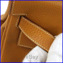 HERMES KELLY 40 RETOURNE Hand Bag X 18 Gold Ardennes Leather RK14453