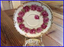 Haviland Limoges France Cup and Saucer Pink Drop Rose Double Gold