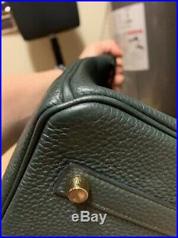 Hermes Birkin 35, 2017 With Receipt, Togo Leather Vert Fonce Gold Ghw Auth