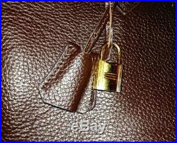 Hermes Birkin Brown Handbag Marron Foncé Courchevel Gold Trim Satchel Tote Bag