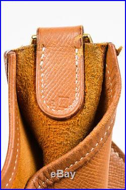 Hermes'Gold' Brown Courchevel Leather Evelyne I GM Shoulder Bag