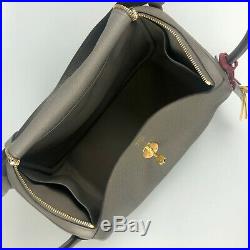 Hermes Lindy Gold GHW Size 30 Grey Taupe Togo Leather Tote Shoulder Bag Handbag