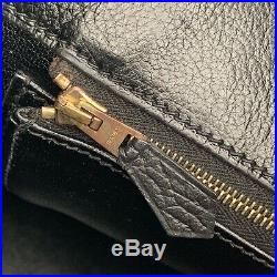 Hermes Noir Black Vache Ardennes Leather Birkin 35 Bag Handbag Gold Hardware