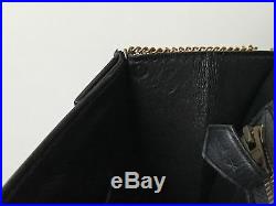 Hermes Vintage Lydie Black Box with Gold HW removable strap Shoulder Bag